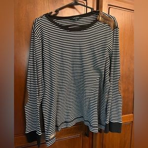 Women’s 3xl Lauren Black long sleeve striped shirt